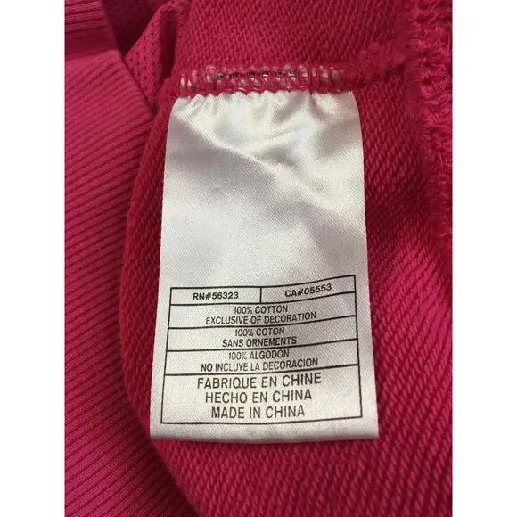 Nike Women’s Pink Medium Hoodie 08 On Back Kangaroo Pockets Long Sleeve Pullover - Picture 5 of 7